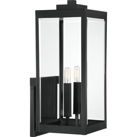 QUOIZEL Westover 2-Light Earth Black Outdoor Wall Lantern WVR8409EK